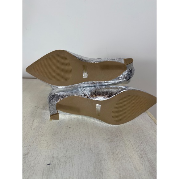 Dolce Vita Silver Metallic Pointed Toe Mid Calf Boots Women's Size 7 New! - Picture 8 of 8